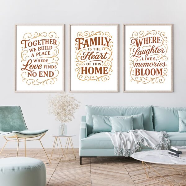 Family Togetherness Wall Art Set - Whimsical Roots Collection - Printable Home Decor